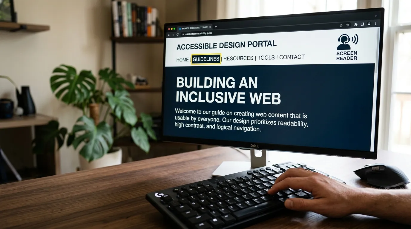 Accessible website development with screen reader and keyboard navigation